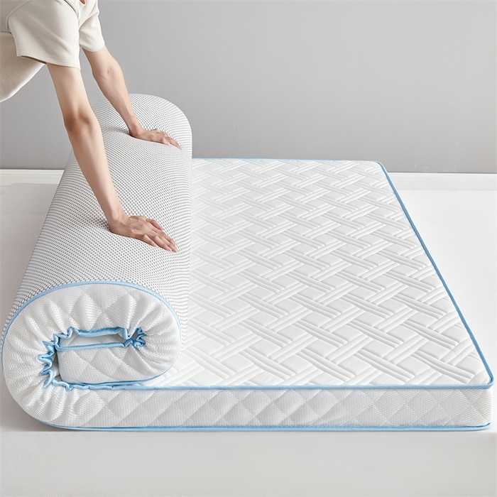 91家纺网 家纺一手货源 找家纺 美芝莱床垫 2025新款立体鹿头立体撞色床垫【带有买家秀】针织抗菌支撑床垫 立体-奶昔白（5.5cm）