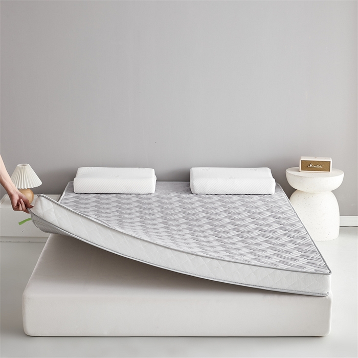 91家纺网 家纺一手货源 找家纺 美芝莱床垫 2025新款立体鹿头立体撞色床垫【带有买家秀】针织抗菌支撑床垫 立体-绅士灰（5.5cm）