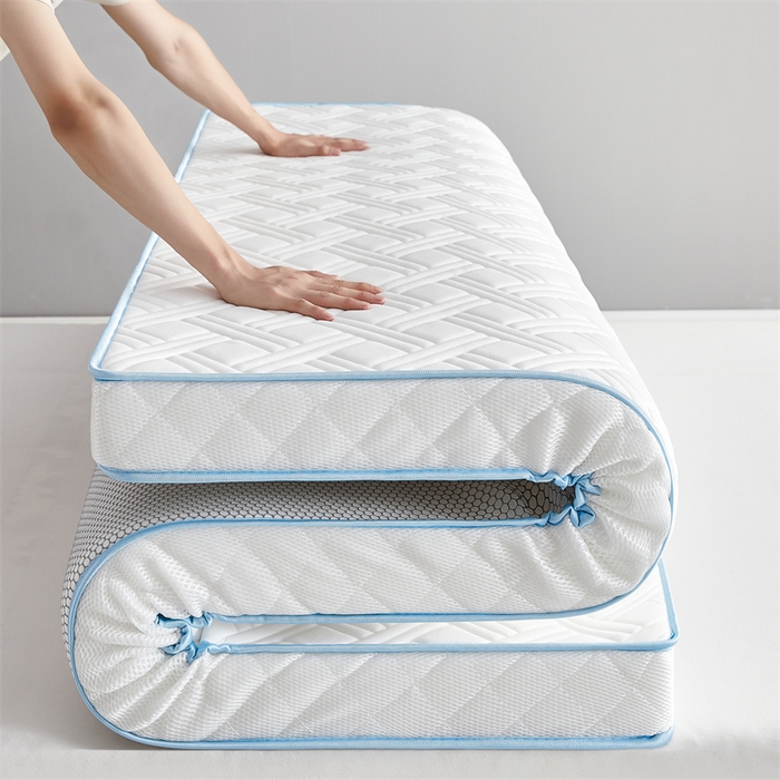 91家纺网 家纺一手货源 找家纺 美芝莱床垫 2025新款立体鹿头立体撞色床垫【带有买家秀】针织抗菌支撑床垫 立体-奶昔白（5.5cm）