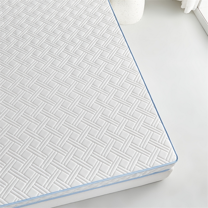 91家纺网 家纺一手货源 找家纺 美芝莱床垫 2025新款立体鹿头立体撞色床垫【带有买家秀】针织抗菌支撑床垫 立体-奶昔白（5.5cm）