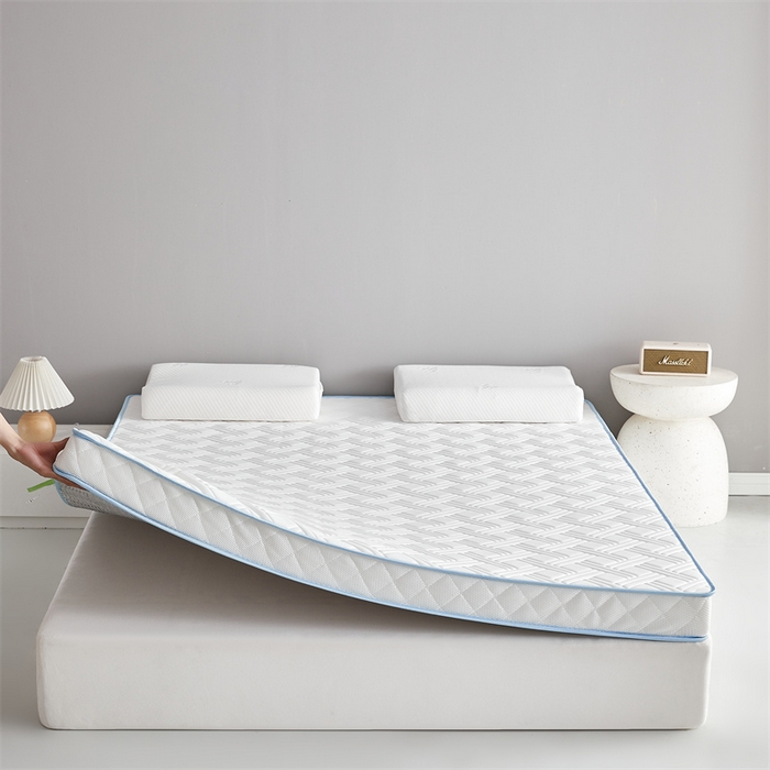 91家纺网 家纺一手货源 找家纺 美芝莱床垫 2025新款立体鹿头立体撞色床垫【带有买家秀】针织抗菌支撑床垫 立体-奶昔白（5.5cm）