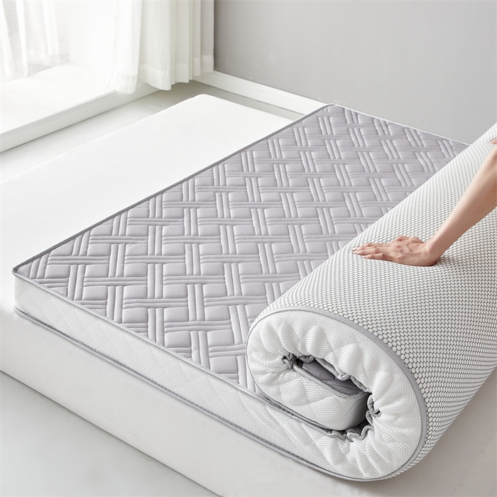 91家纺网 家纺一手货源 找家纺 美芝莱床垫 2025新款立体鹿头立体撞色床垫【带有买家秀】针织抗菌支撑床垫 立体-绅士灰（5.5cm）