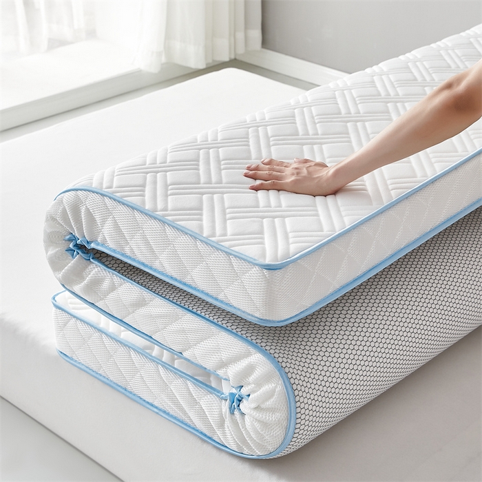 91家纺网 家纺一手货源 找家纺 美芝莱床垫 2025新款立体鹿头立体撞色床垫【带有买家秀】针织抗菌支撑床垫 立体-奶昔白（5.5cm）