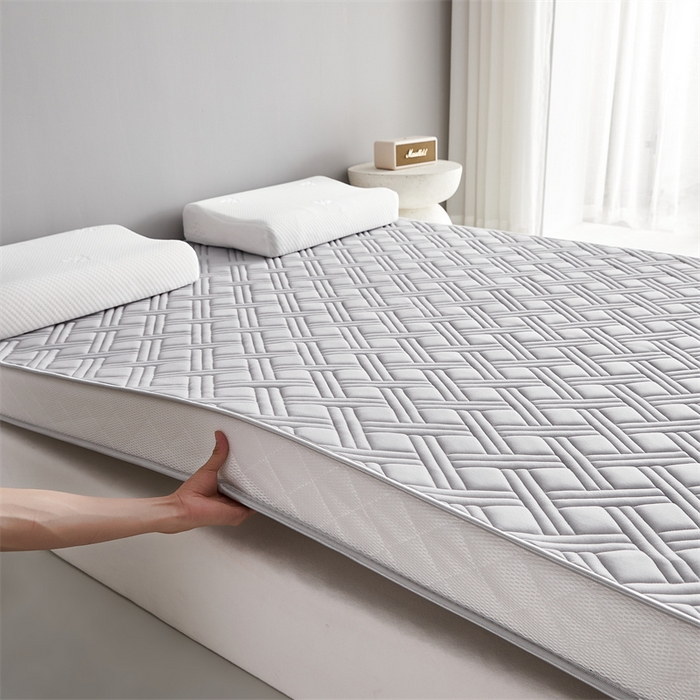 91家纺网 家纺一手货源 找家纺 美芝莱床垫 2025新款立体鹿头立体撞色床垫【带有买家秀】针织抗菌支撑床垫 立体-绅士灰（5.5cm）