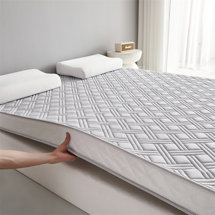 91家纺网 家纺一手货源 找家纺 美芝莱床垫 2025新款立体鹿头立体撞色床垫【带有买家秀】针织抗菌支撑床垫 立体鹿头-绅士灰（5.5cm）