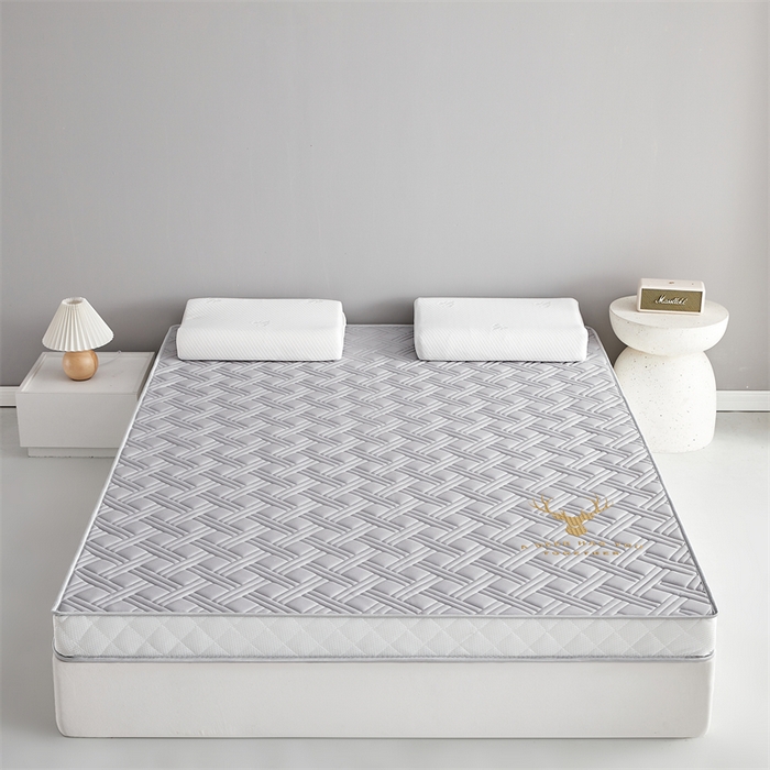 91家纺网 家纺一手货源 找家纺 美芝莱床垫 2025新款立体鹿头立体撞色床垫【带有买家秀】针织抗菌支撑床垫 立体鹿头-绅士灰（5.5cm）