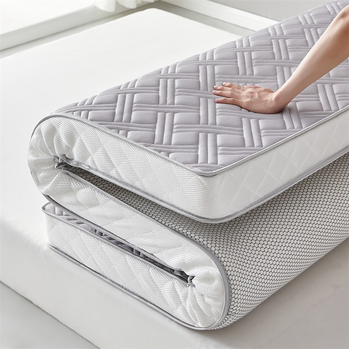 91家纺网 家纺一手货源 找家纺 美芝莱床垫 2025新款立体鹿头立体撞色床垫【带有买家秀】针织抗菌支撑床垫 立体鹿头-绅士灰（5.5cm）