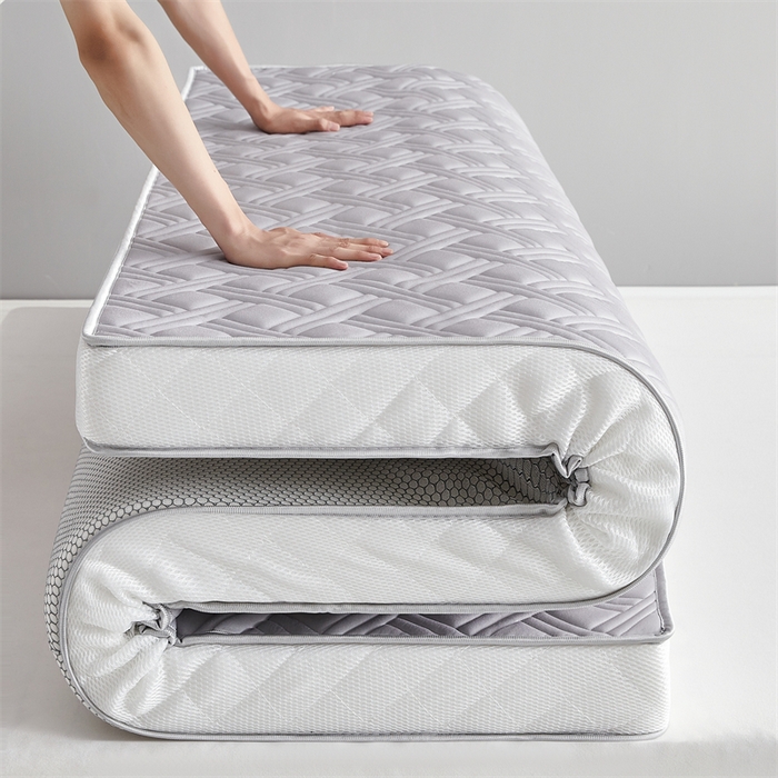 91家纺网 家纺一手货源 找家纺 美芝莱床垫 2025新款立体鹿头立体撞色床垫【带有买家秀】针织抗菌支撑床垫 立体鹿头-绅士灰（5.5cm）