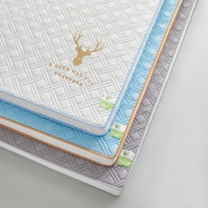 91家纺网 家纺一手货源 找家纺 （总）美芝莱床垫 2025新款立体鹿头立体撞色床垫【带有买家秀】针织抗菌支撑床垫