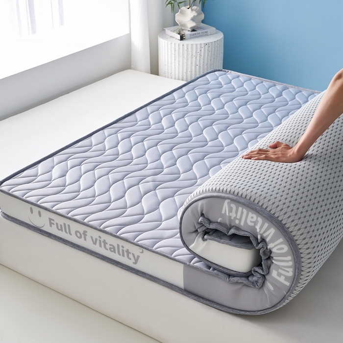 91家纺网 家纺一手货源 找家纺 美芝莱床垫 2025新款立体海绵床垫【带有买家秀】针织抗菌支撑床垫 微笑海绵-灰（5cm）