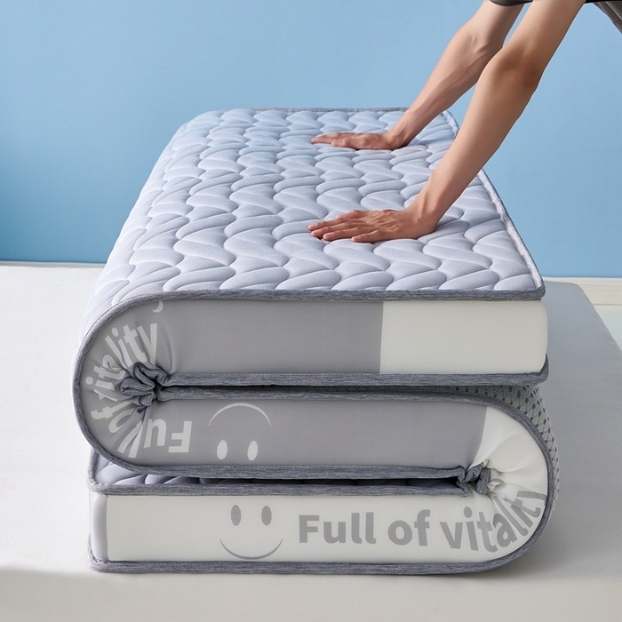 91家纺网 家纺一手货源 找家纺 美芝莱床垫 2025新款立体海绵床垫【带有买家秀】针织抗菌支撑床垫 微笑海绵-灰（5cm）