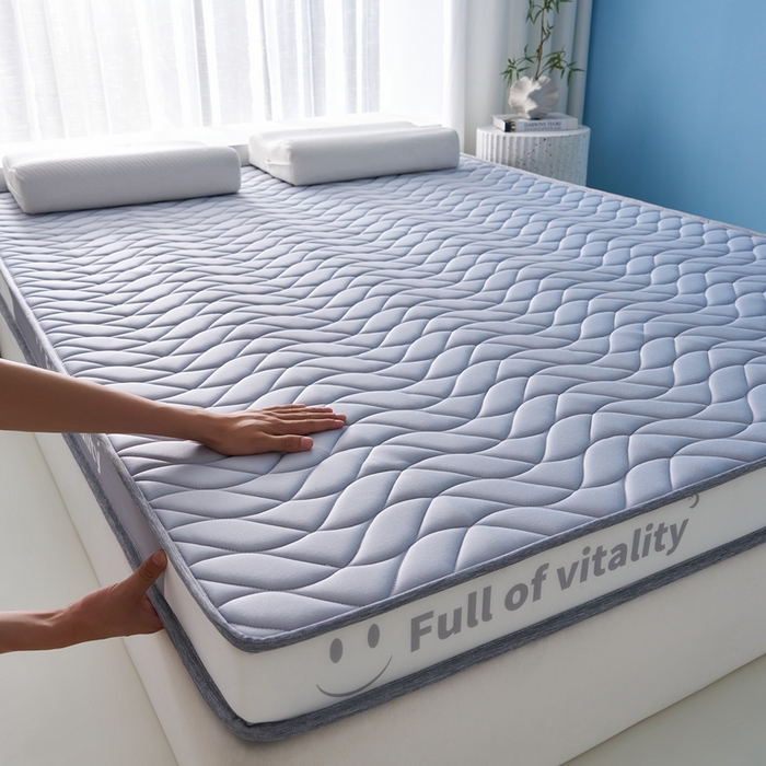 91家纺网 家纺一手货源 找家纺 美芝莱床垫 2025新款立体海绵床垫【带有买家秀】针织抗菌支撑床垫 微笑海绵-灰（5cm）