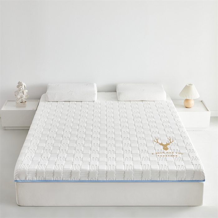 91家纺网 家纺一手货源 找家纺 （总）美芝莱床垫 2025新款单边鹿头单边撞色床垫针织抗菌支撑床垫