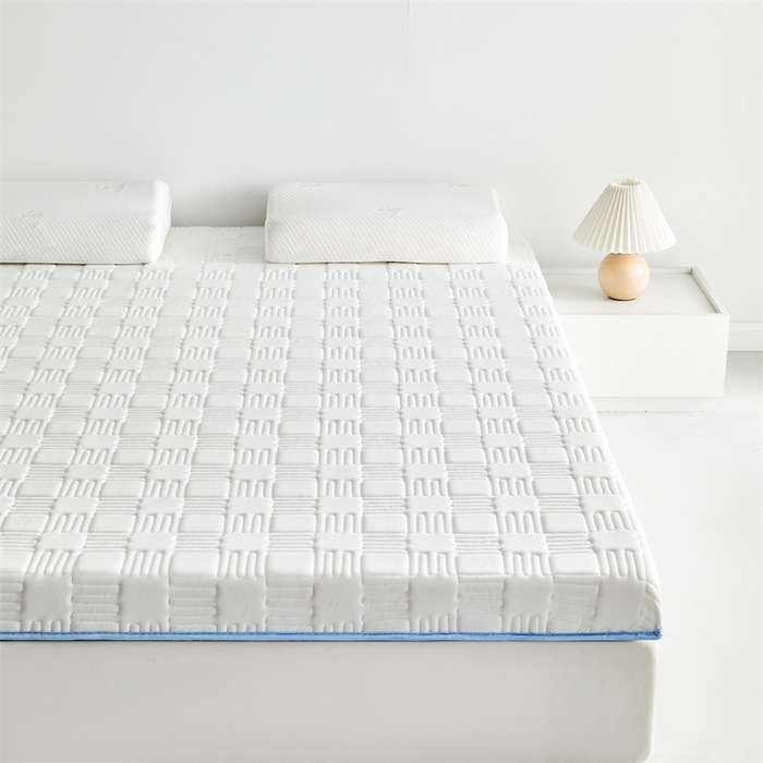 91家纺网 家纺一手货源 找家纺 美芝莱床垫 2025新款单边鹿头单边撞色床垫针织抗菌支撑床垫 单边-奶昔白（5.5cm）