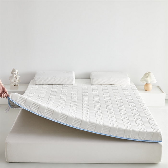 91家纺网 家纺一手货源 找家纺 美芝莱床垫 2025新款单边鹿头单边撞色床垫针织抗菌支撑床垫 单边-奶昔白（5.5cm）