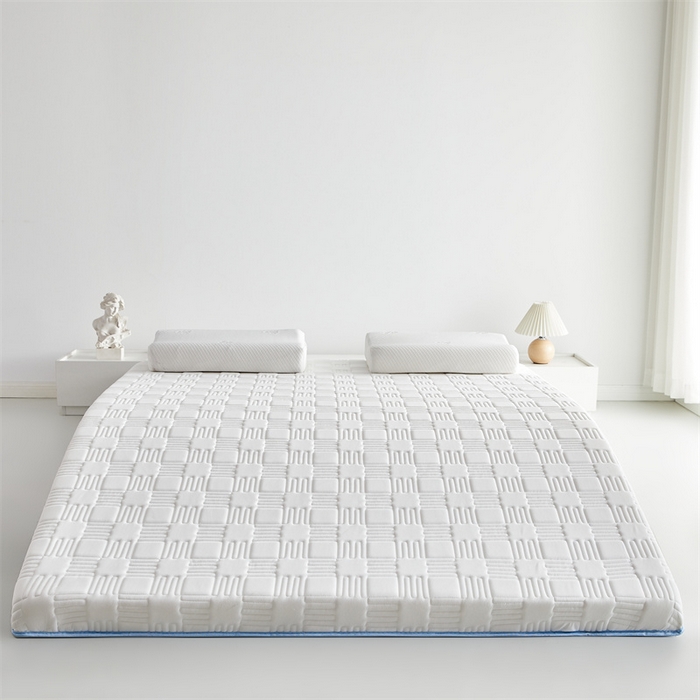 91家纺网 家纺一手货源 找家纺 美芝莱床垫 2025新款单边鹿头单边撞色床垫针织抗菌支撑床垫 单边-奶昔白（5.5cm）