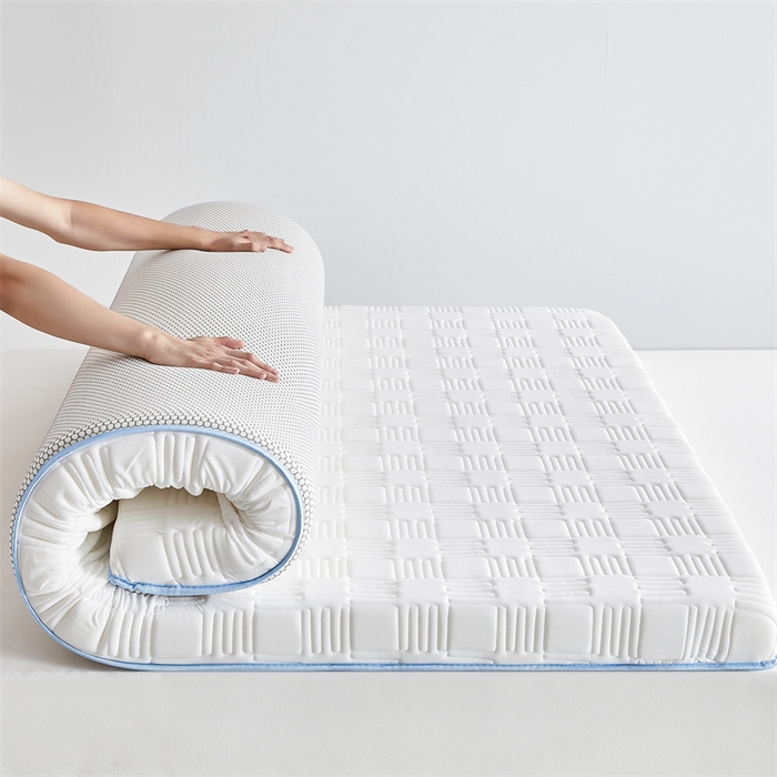 91家纺网 家纺一手货源 找家纺 美芝莱床垫 2025新款单边鹿头单边撞色床垫针织抗菌支撑床垫 单边-奶昔白（5.5cm）