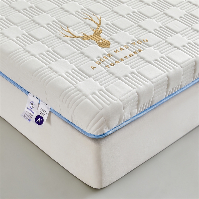 91家纺网 家纺一手货源 找家纺 （总）美芝莱床垫 2025新款单边鹿头单边撞色床垫针织抗菌支撑床垫