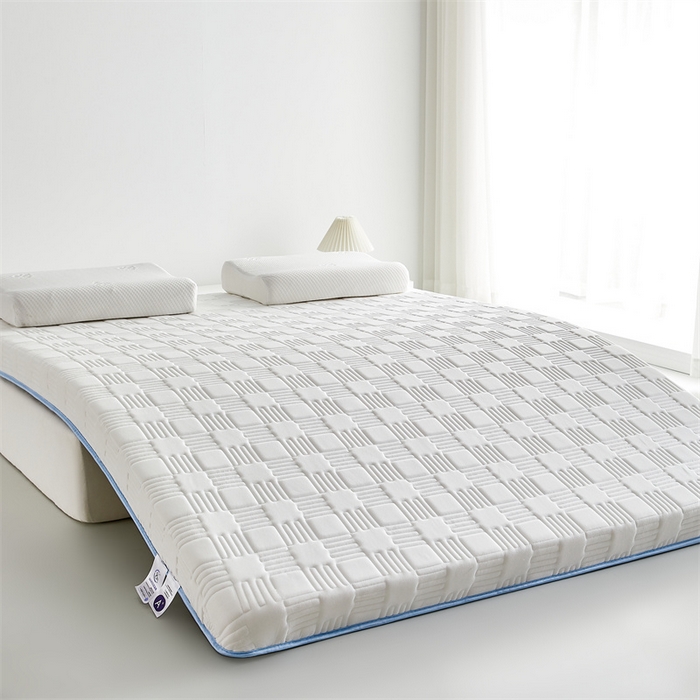 91家纺网 家纺一手货源 找家纺 美芝莱床垫 2025新款单边鹿头单边撞色床垫针织抗菌支撑床垫 单边-奶昔白（5.5cm）