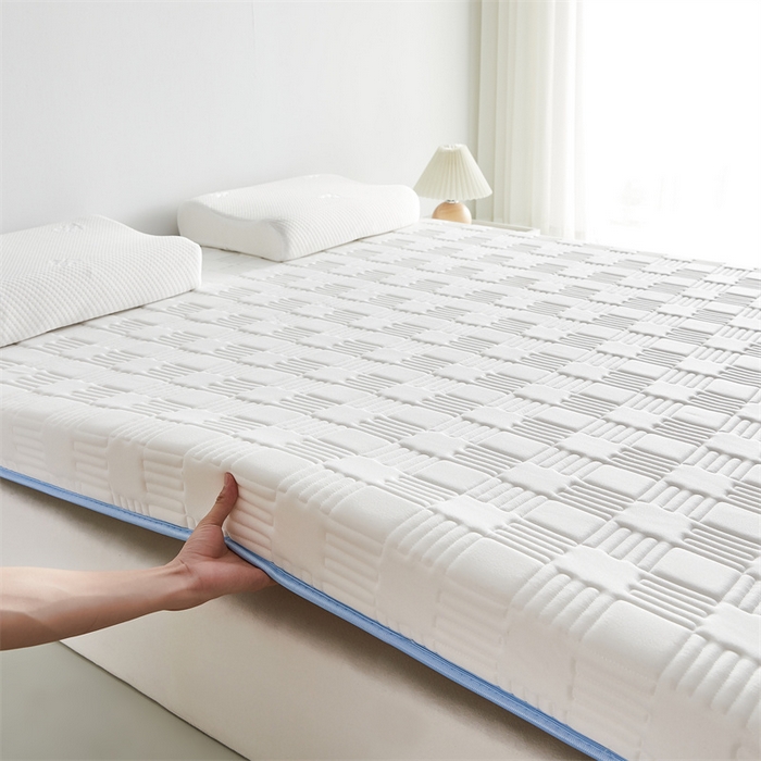 91家纺网 家纺一手货源 找家纺 美芝莱床垫 2025新款单边鹿头单边撞色床垫针织抗菌支撑床垫 单边-奶昔白（5.5cm）