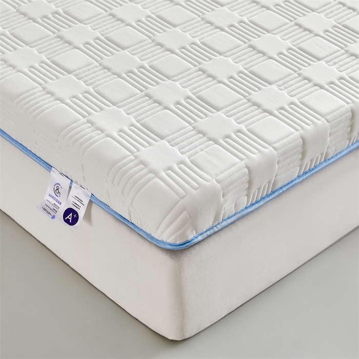 91家纺网 家纺一手货源 找家纺 美芝莱床垫 2025新款单边鹿头单边撞色床垫针织抗菌支撑床垫 单边-奶昔白（5.5cm）