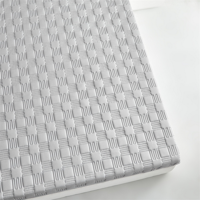 91家纺网 家纺一手货源 找家纺 美芝莱床垫 2025新款单边鹿头单边撞色床垫针织抗菌支撑床垫 单边-绅士灰（5.5cm）