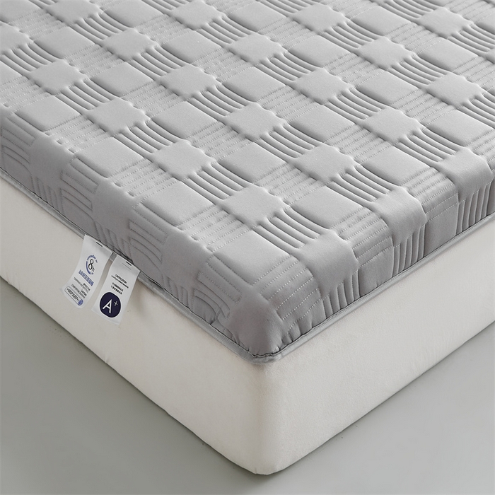 91家纺网 家纺一手货源 找家纺 美芝莱床垫 2025新款单边鹿头单边撞色床垫针织抗菌支撑床垫 单边-绅士灰（5.5cm）