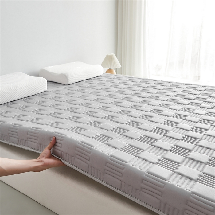 91家纺网 家纺一手货源 找家纺 美芝莱床垫 2025新款单边鹿头单边撞色床垫针织抗菌支撑床垫 单边鹿头-绅士灰（5.5cm）