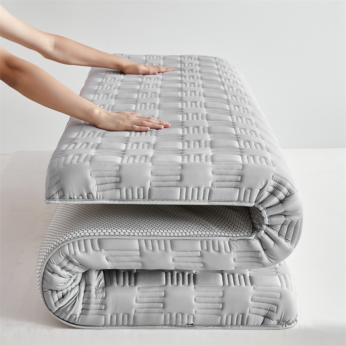 91家纺网 家纺一手货源 找家纺 美芝莱床垫 2025新款单边鹿头单边撞色床垫针织抗菌支撑床垫 单边鹿头-绅士灰（5.5cm）