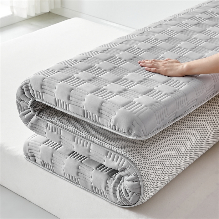 91家纺网 家纺一手货源 找家纺 美芝莱床垫 2025新款单边鹿头单边撞色床垫针织抗菌支撑床垫 单边鹿头-绅士灰（5.5cm）