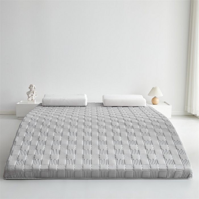 91家纺网 家纺一手货源 找家纺 美芝莱床垫 2025新款单边鹿头单边撞色床垫针织抗菌支撑床垫 单边-绅士灰（5.5cm）