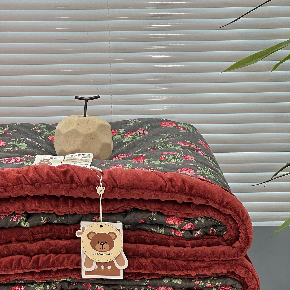 91家纺网 家纺一手货源 找家纺 （总）佰织鑫家居 2025新款全棉花苞款高克重豆豆被被子被芯