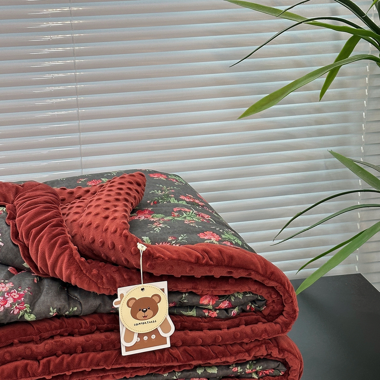 91家纺网 家纺一手货源 找家纺 （总）佰织鑫家居 2025新款全棉花苞款高克重豆豆被被子被芯