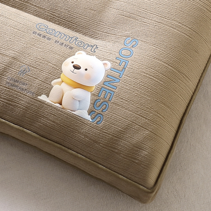 91家纺网 家纺一手货源 找家纺 糖果枕芯 2025新款水晶绒枕芯双边单人宿舍枕头护颈定型枕头枕芯 云享护颈枕低枕-灰色