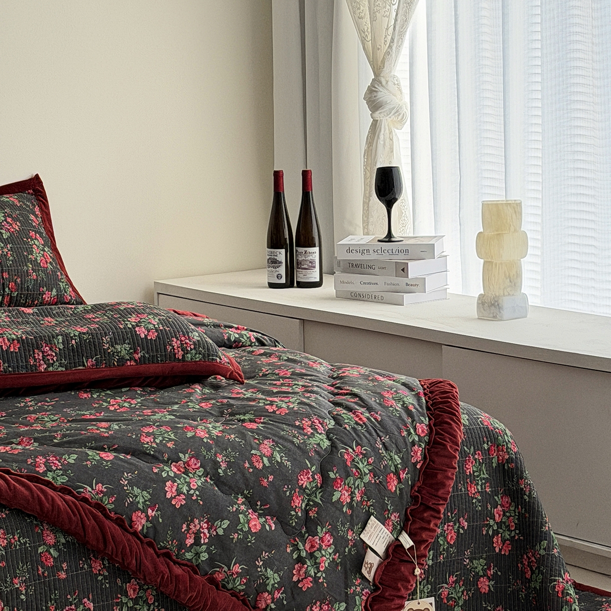 91家纺网 家纺一手货源 找家纺 （总）佰织鑫家居 2025新款棉加绒床盖三件套花苞豆豆被四件套