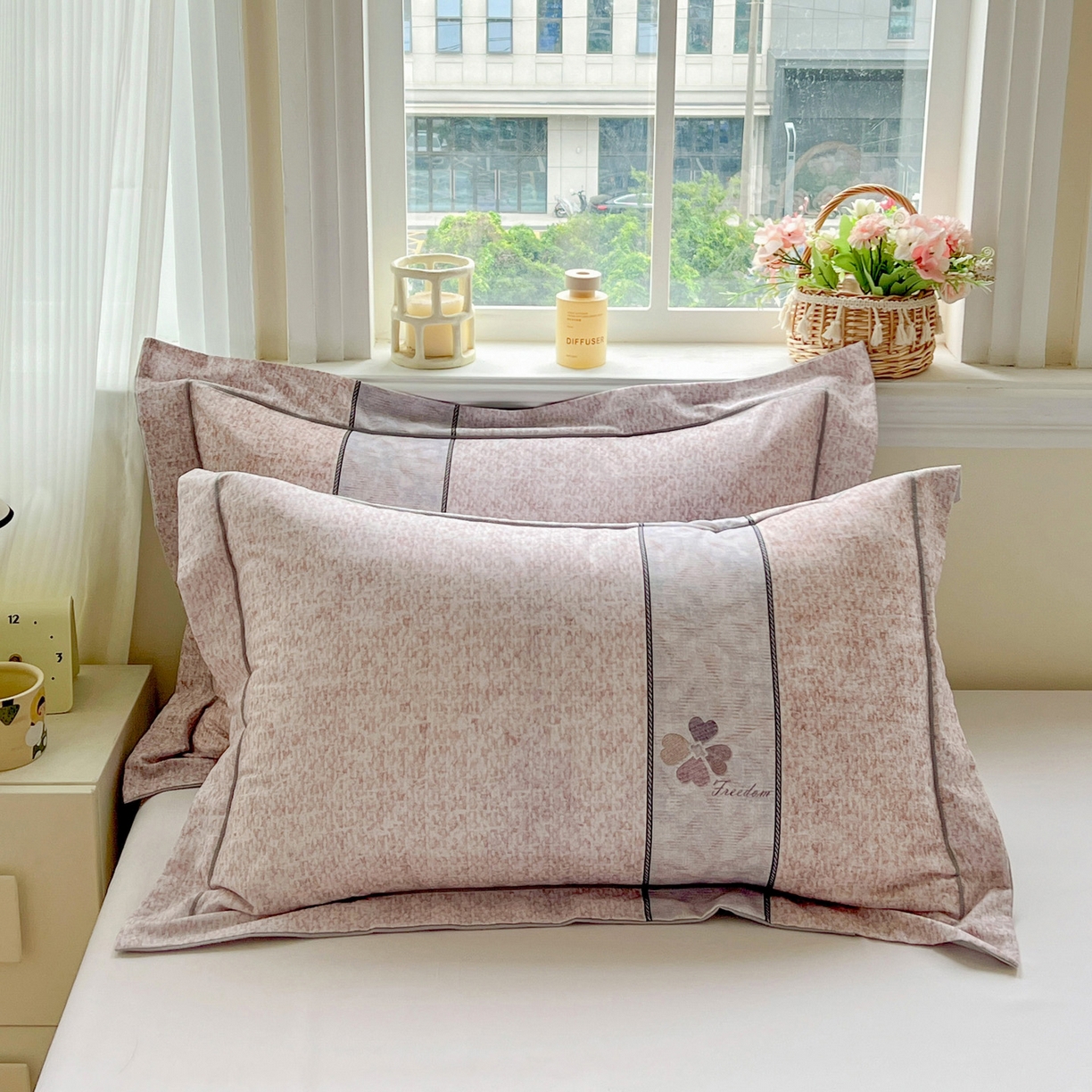 91家纺网 家纺一手货源 找家纺 （总）焱博家纺 2025新款数码印花大版全棉磨毛枕套风格一