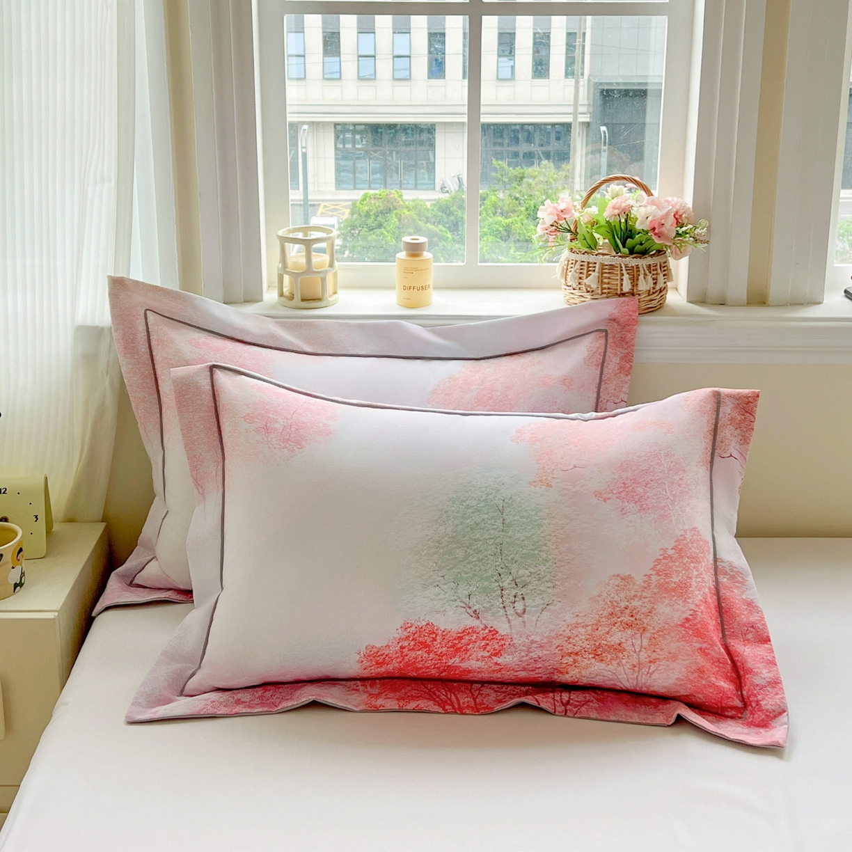 91家纺网 家纺一手货源 找家纺 （总）焱博家纺 2025新款数码印花大版全棉磨毛枕套风格一