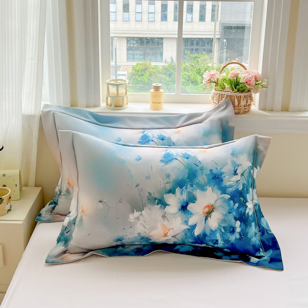 91家纺网 家纺一手货源 找家纺 （总）焱博家纺 2025新款数码印花大版全棉磨毛枕套风格一