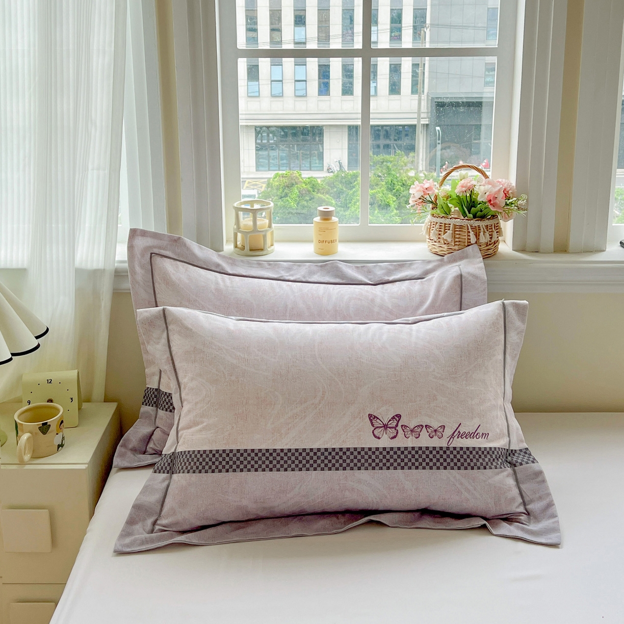 91家纺网 家纺一手货源 找家纺 （总）焱博家纺 2025新款数码印花大版全棉磨毛枕套风格一