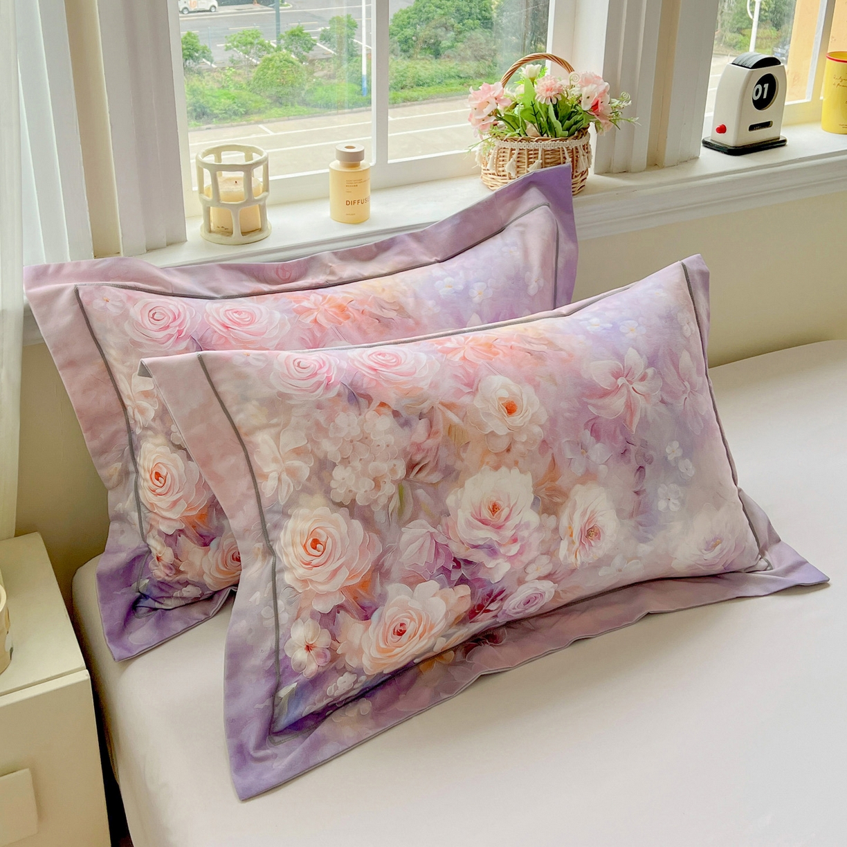 91家纺网 家纺一手货源 找家纺 （总）焱博家纺 2025新款数码印花大版全棉磨毛枕套风格一