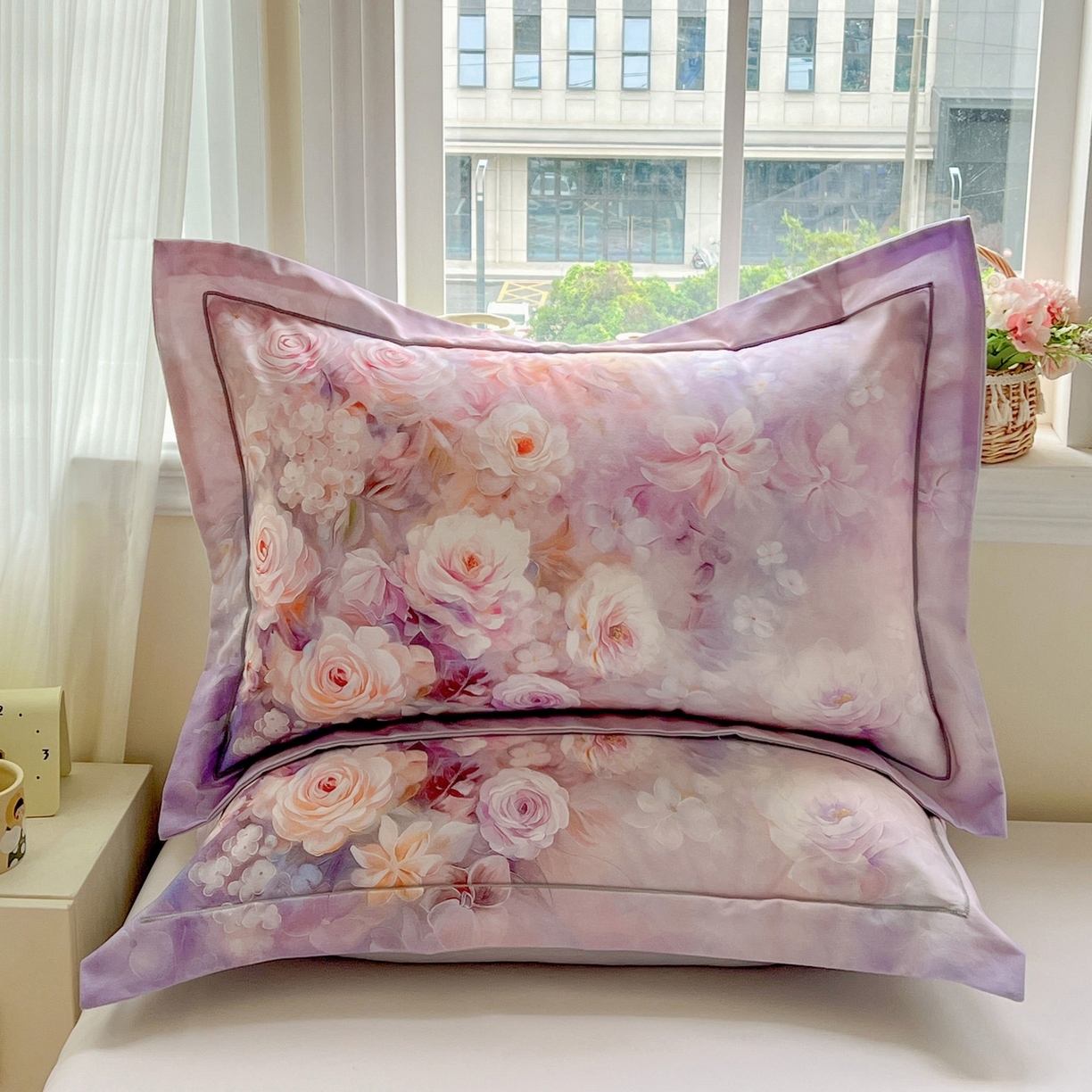 91家纺网 家纺一手货源 找家纺 （总）焱博家纺 2025新款数码印花大版全棉磨毛枕套风格一