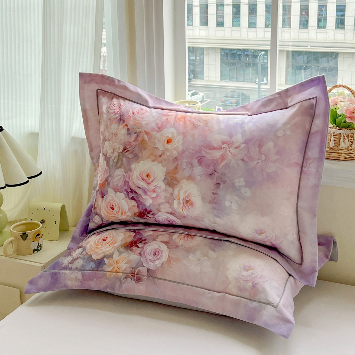 91家纺网 家纺一手货源 找家纺 （总）焱博家纺 2025新款数码印花大版全棉磨毛枕套风格一