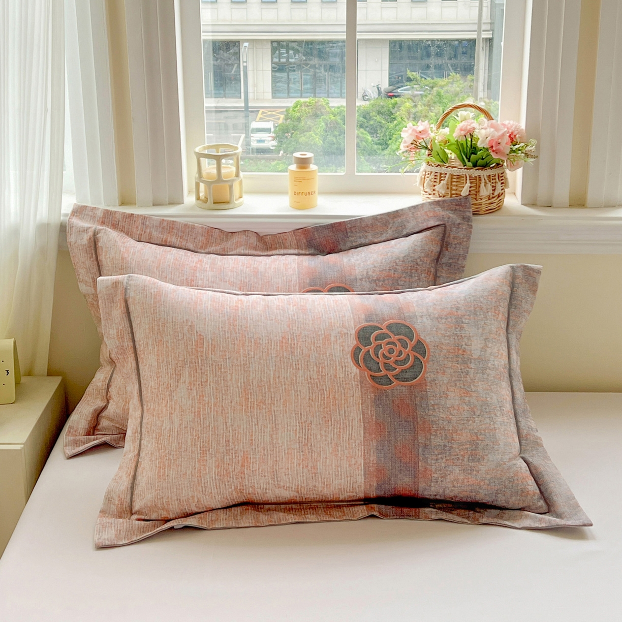 91家纺网 家纺一手货源 找家纺 （总）焱博家纺 2025新款数码印花大版全棉磨毛枕套风格一