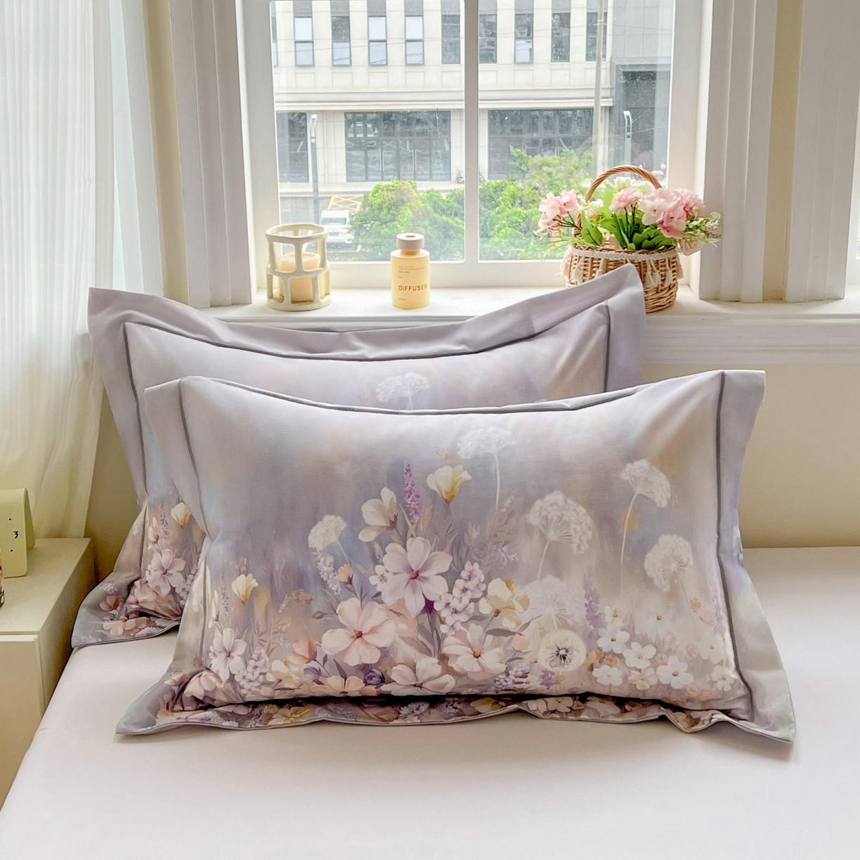 91家纺网 家纺一手货源 找家纺 （总）焱博家纺 2025新款数码印花大版全棉磨毛枕套风格一