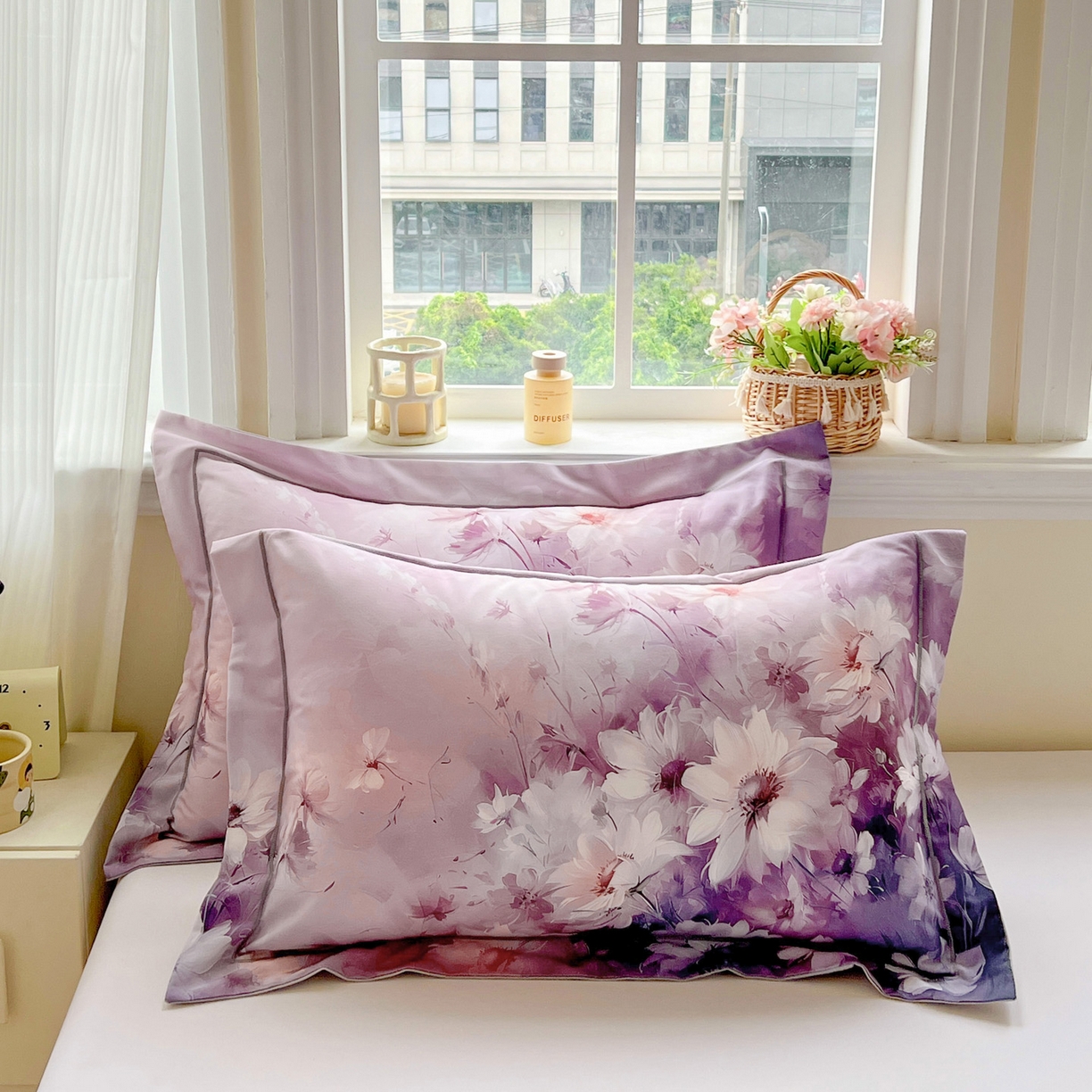 91家纺网 家纺一手货源 找家纺 （总）焱博家纺 2025新款数码印花大版全棉磨毛枕套风格一