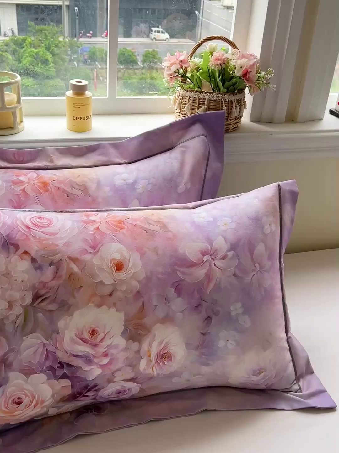 91家纺网 家纺一手货源 找家纺 （总）焱博家纺 2025新款数码印花大版全棉磨毛枕套风格一