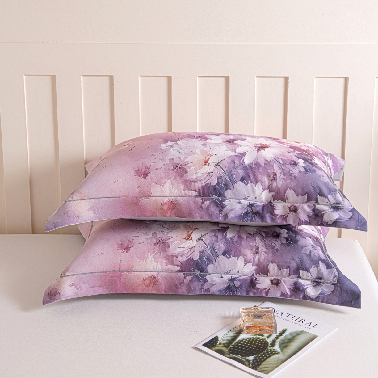 91家纺网 家纺一手货源 找家纺 （总）焱博家纺 2025新款数码印花大版全棉磨毛枕套风格二