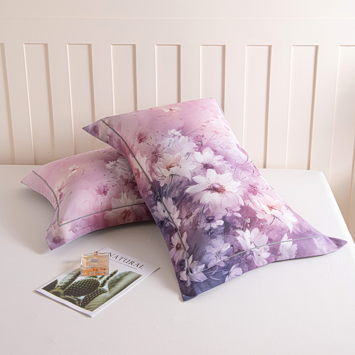 91家纺网 家纺一手货源 找家纺 （总）焱博家纺 2025新款数码印花大版全棉磨毛枕套风格二