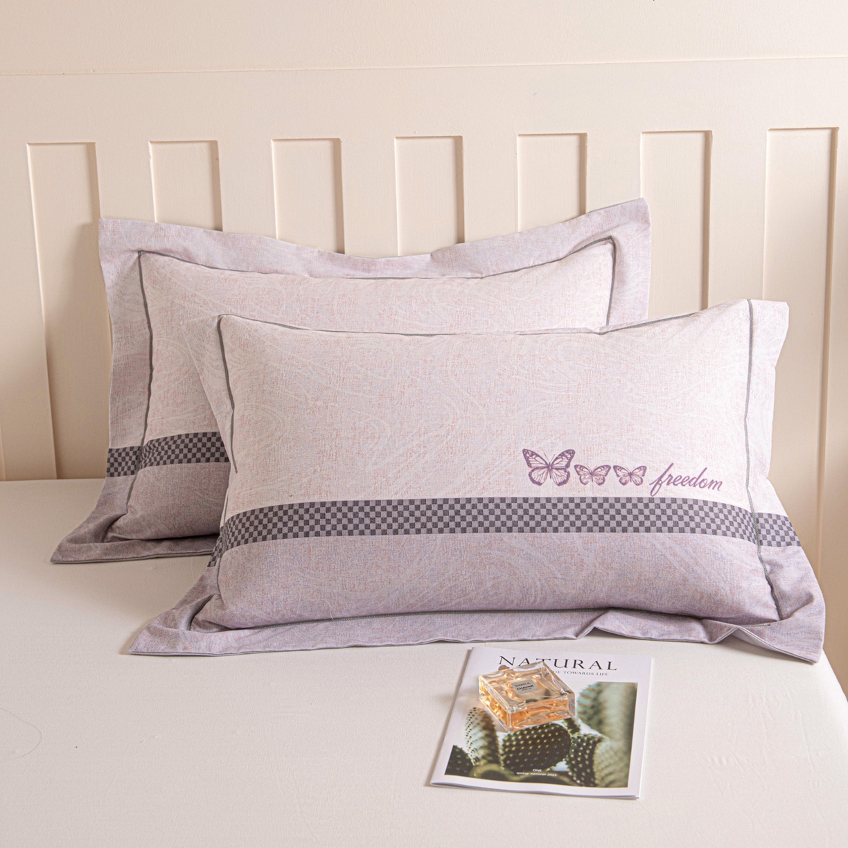 91家纺网 家纺一手货源 找家纺 （总）焱博家纺 2025新款数码印花大版全棉磨毛枕套风格二