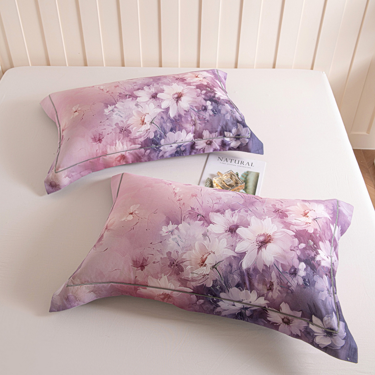 91家纺网 家纺一手货源 找家纺 （总）焱博家纺 2025新款数码印花大版全棉磨毛枕套风格二